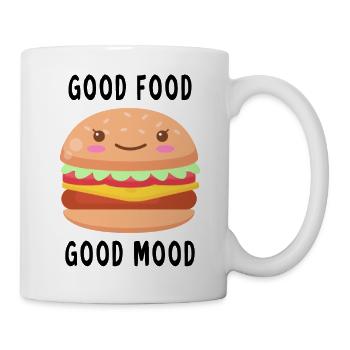 Good food good mood bonne nourriture bonne humeur - Mug blanc - blanc - Droite