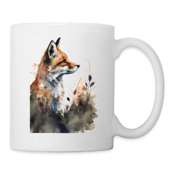 Fox Portrait Watercolors - Mug - white - Right