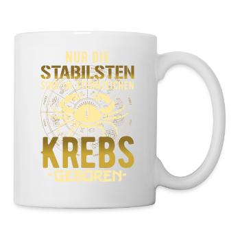 Sternzeichen Krebs Krebse Spruch Geschenk - Tasse - Weiß - Rechts