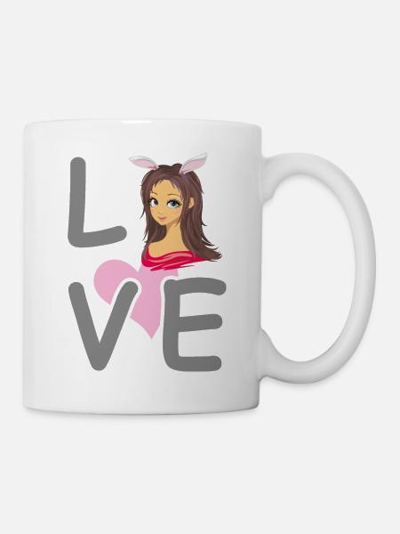 Anime girl lover - Mug blanc - blanc
