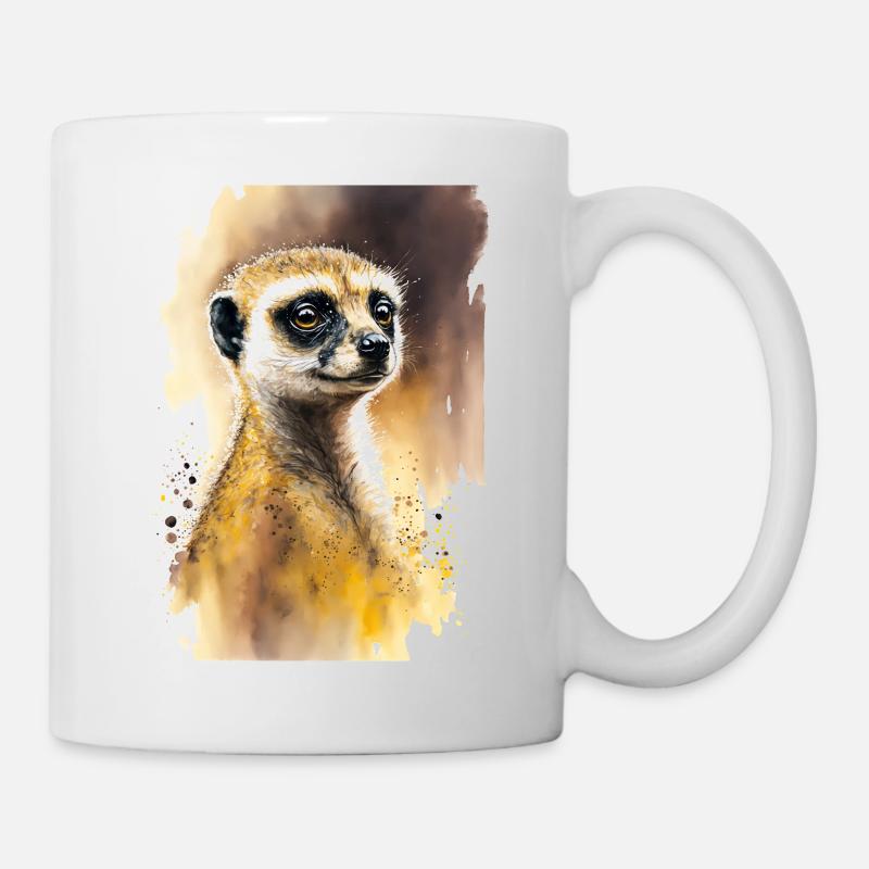 Cute meerkat watercolors - Mug - white