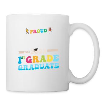 Stolzer Vater einer 1. Klasse des Abschlusses 2023 - Tasse - Weiß - Rechts