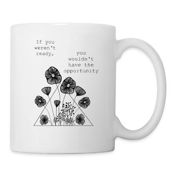 Triangle Drawing Flowers Fineline - Mug - white - Right