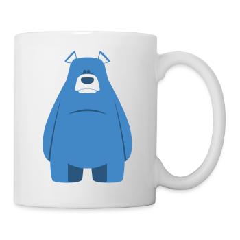 blauer Teddybär - Tasse - Weiß - Rechts