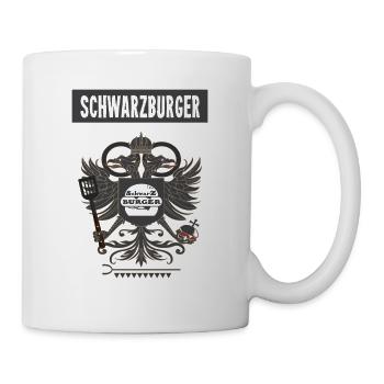Shirt Adler mit Burger -Dunkel - Tasse - Weiß - Rechts