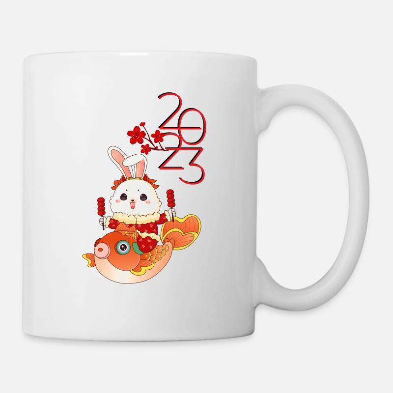 Chinesisches Neujahrsdesign 2023 - Tasse - Weiß