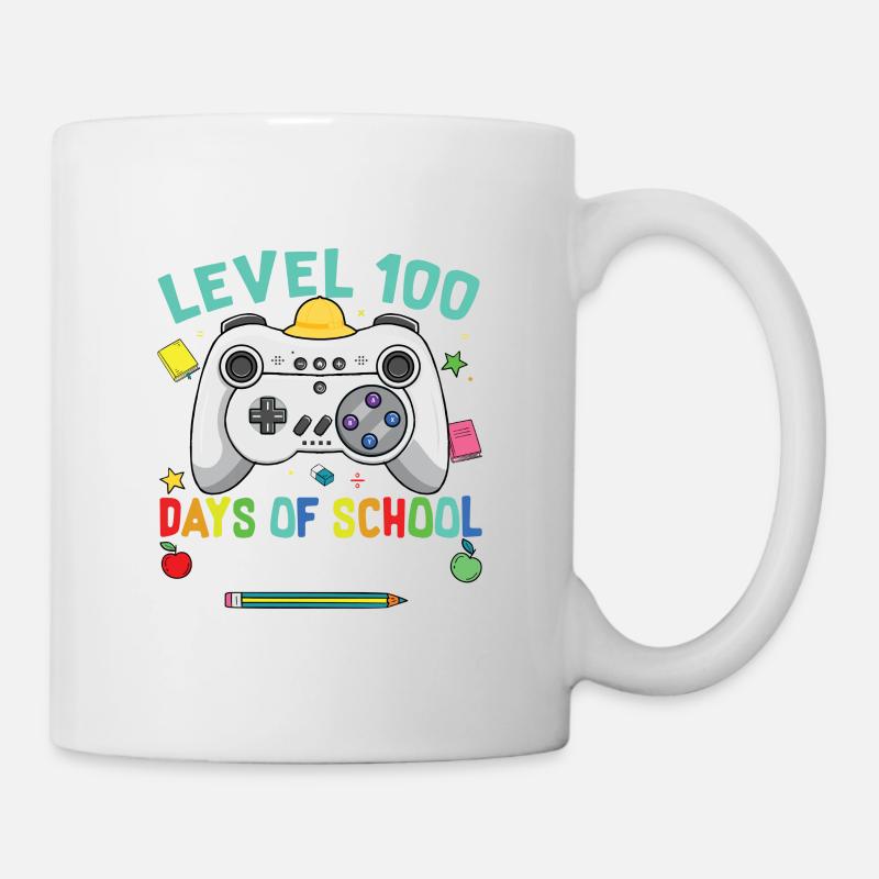 Level 100 days of school completed - Mug - white