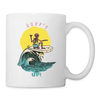 Surf’s Up! Drôle de surfeur rétro - Mug blanc - blanc - Droite