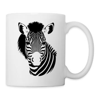 Fun Zebra Cartoon Funny Nature Animal Safari 21 - Mug - white - Right