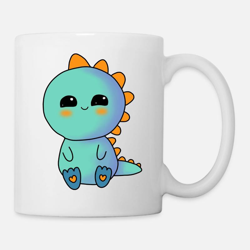 Little sweet rainbow Dino - Mug - white