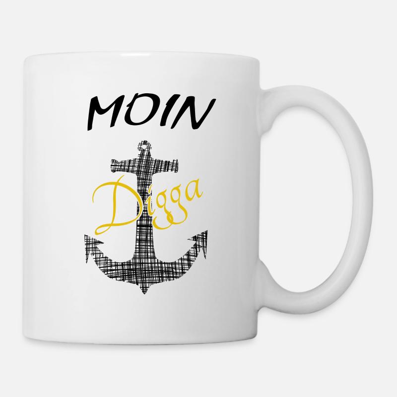 Anker Moin Digga - Tasse - Weiß