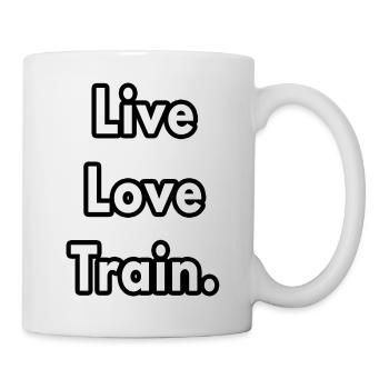 Live Love Train - coach gifts - Mug - white - Right