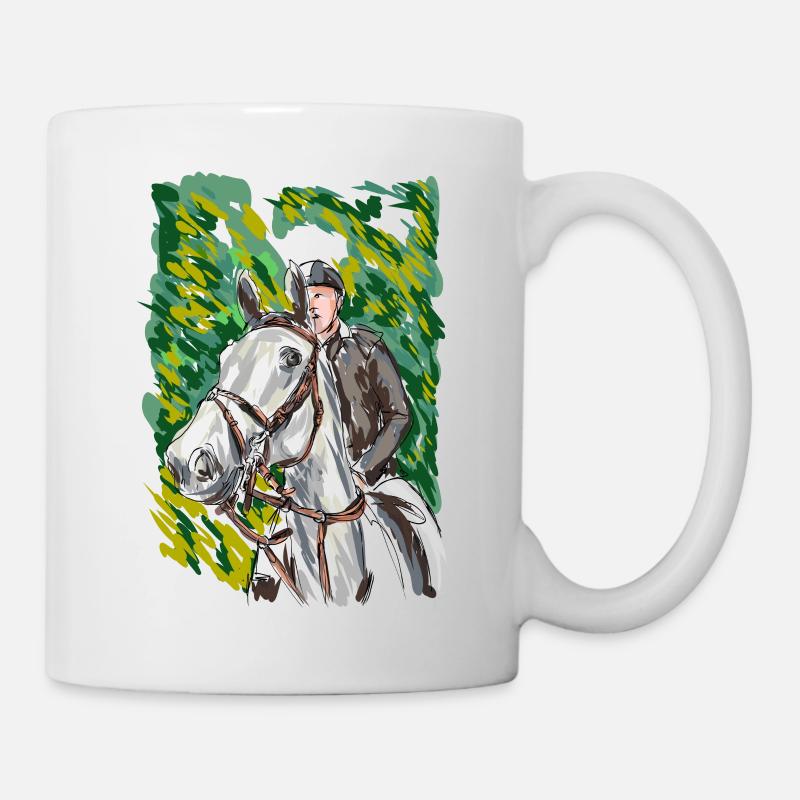 cheval - Mug blanc - blanc