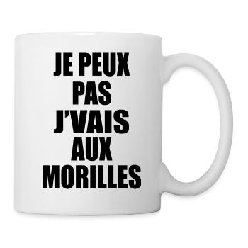J’peux pas j’vais aux morilles - Mug blanc - blanc - Droite