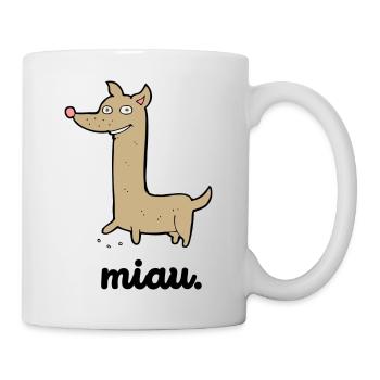 Lustiger Hund | Miau Hunde Design | Geschenkidee - Tasse - Weiß - Rechts