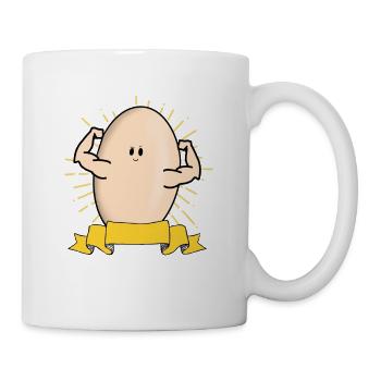Hartgekocht - Tasse - Weiß - Rechts