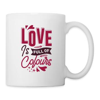 Love is full of colours - Mug blanc - blanc - Droite