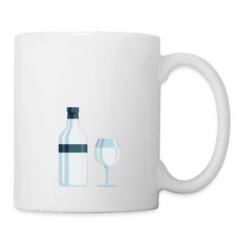 Bier Wein Whiskey Schnaps Alkohol - Tasse - Weiß - Rechts