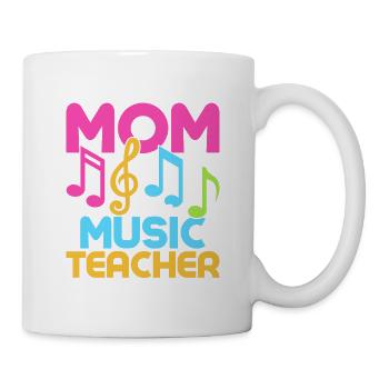 Je suis une maman et un professeur de musique Rien ne me fait peur St - Mug blanc - blanc - Droite