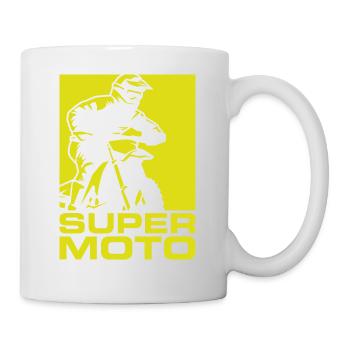 SUPER MOTO silhouette - Tasse - Weiß - Rechts