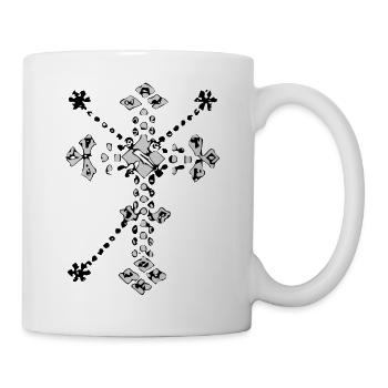 Zentangle Catholic Cross - Mug - white - Right