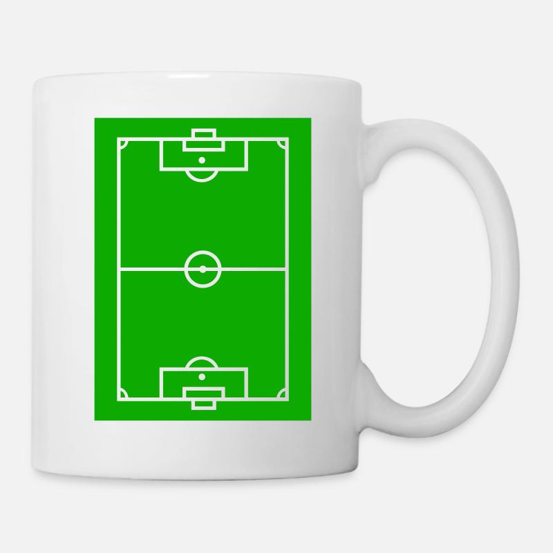 Fußballfeld - Tasse - Weiß