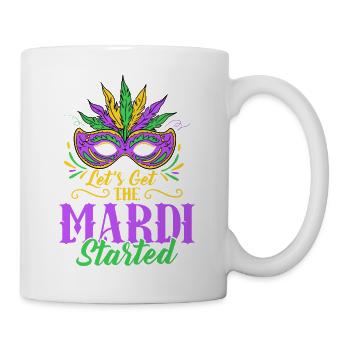 Let's Get The Mardi Started Mardi Gras Party - Mug - white - Right