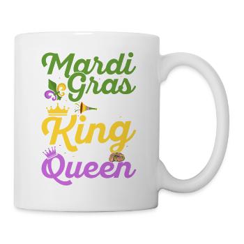 Mardi Gras Where You Can Party Like A King Party - Mug - white - Right