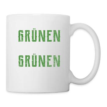 Lieber ein Haus im Grünen - Grüne nein Danke! - Tasse - Weiß - Rechts