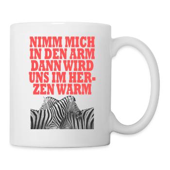 Zebra - Tasse - Weiß - Rechts