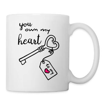 La clé de mon cœur - Mug blanc - blanc - Droite