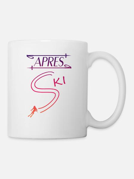 Apres Ski Pistensau Skihase Geschenk - Tasse - Weiß