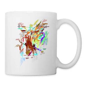 Abstrakt - Tasse - Weiß - Rechts
