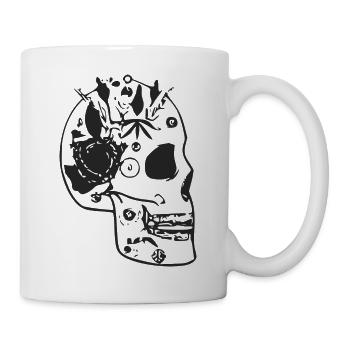 Flowered skull - Mug - white - Right
