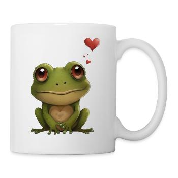 Frosch Frösche Kröte Liebe Valentienstag - Tasse - Weiß - Rechts