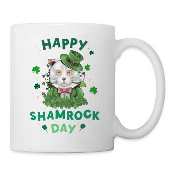 Frohen Kleeblatttag. St. Patrick's Day! - Tasse - Weiß - Rechts