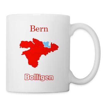Bezirke Bolligen Karte mit Bern Stadtkarte - Tasse - Weiß - Rechts