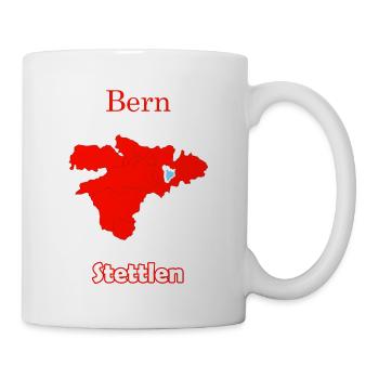 Bezirke Stettlen Karte mit Bern Stadtkarte - Tasse - Weiß - Rechts