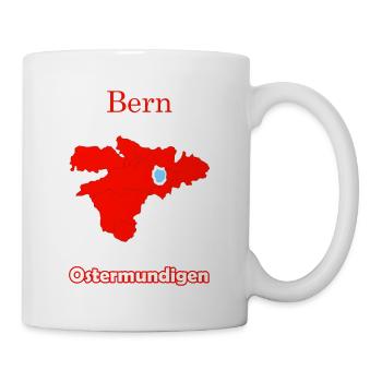 Bezirke Ostermundigen Karte mit Bern Stadtkarte - Tasse - Weiß - Rechts