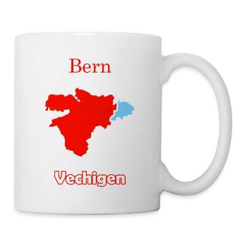 Bezirke Vechigen Karte mit Bern Stadtkarte - Tasse - Weiß - Rechts