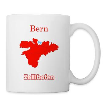 Bezirke Zollikofen Karte mit Bern Stadtkarte - Tasse - Weiß - Rechts