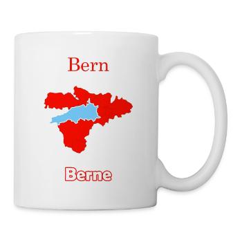 Bezirke Berne Karte mit Bern Stadtkarte - Tasse - Weiß - Rechts