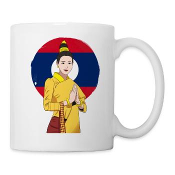 Laos Laos Laotian Fille Robe Lao I Cadeau - Mug blanc - blanc - Droite