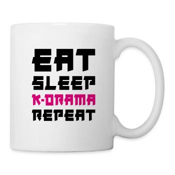 Manger dormir K-Drama Répéter - Mug blanc - blanc - Droite