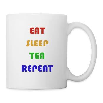 EatSleepTeaRepeat1 - Tasse - Weiß - Rechts