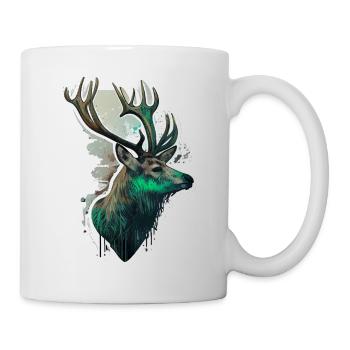 Cerf puissant - Mug blanc - blanc - Droite