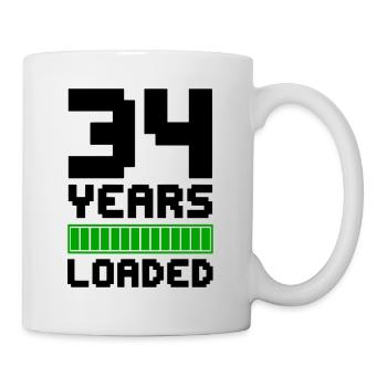 34 Years Loaded 34th Birthday - Mug - white - Right