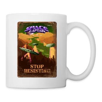Retro style Magazine Cover SpaceCaptain Issue 3 - Mug - white - Right