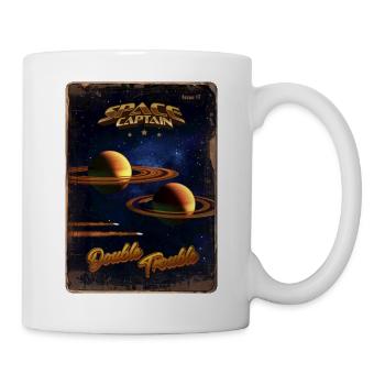 Couverture de magazine de style rétro SpaceCaptain Numéro 7 - Mug blanc - blanc - Droite