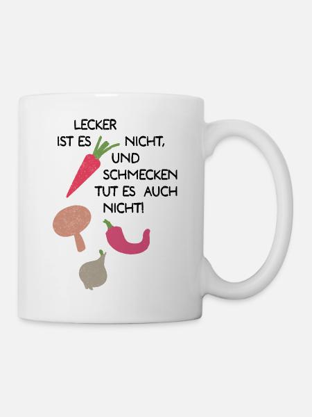 GEMÜSE - Lecker ist es nicht - Tasse - Weiß